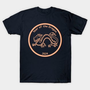 Year of the Dragon 2024 Peach Fuzz T-Shirt